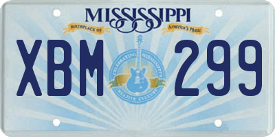 MS license plate XBM299