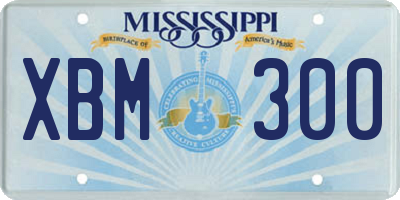 MS license plate XBM300