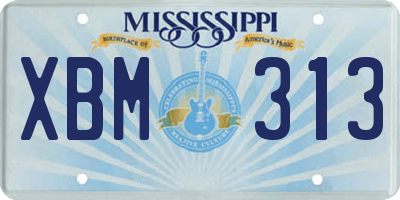 MS license plate XBM313
