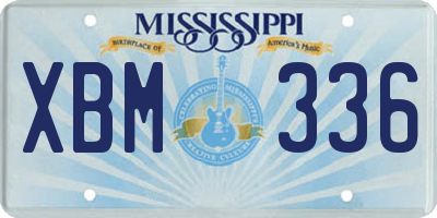 MS license plate XBM336