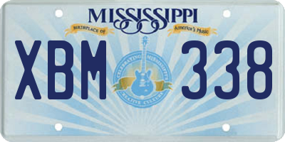 MS license plate XBM338