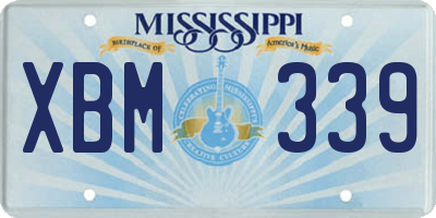 MS license plate XBM339