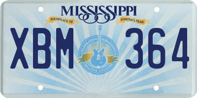 MS license plate XBM364