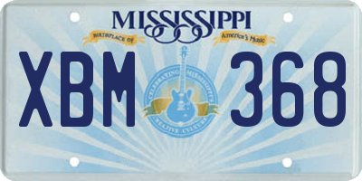 MS license plate XBM368