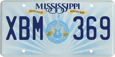MS license plate XBM369