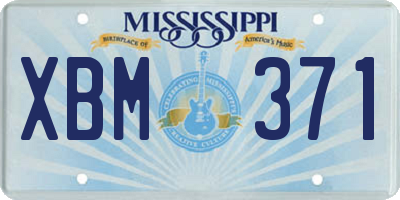 MS license plate XBM371