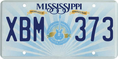 MS license plate XBM373