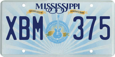 MS license plate XBM375