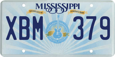 MS license plate XBM379