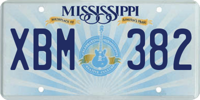 MS license plate XBM382