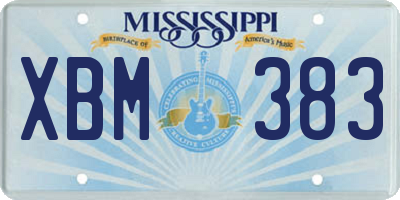 MS license plate XBM383