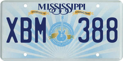 MS license plate XBM388