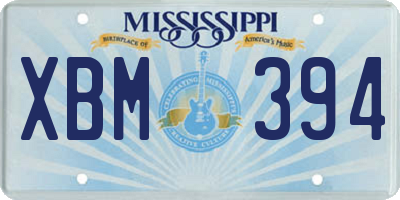 MS license plate XBM394