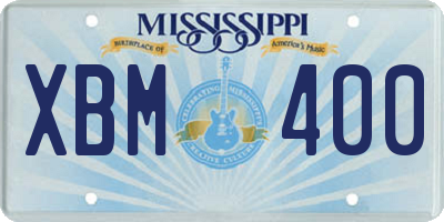 MS license plate XBM400