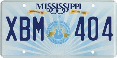 MS license plate XBM404