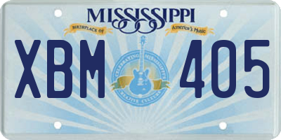 MS license plate XBM405