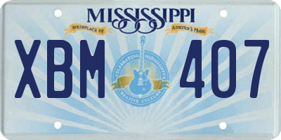 MS license plate XBM407