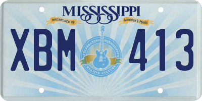 MS license plate XBM413