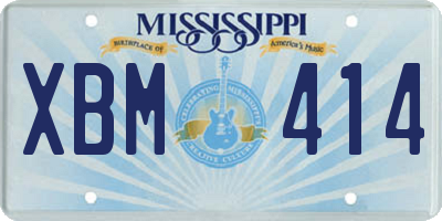 MS license plate XBM414