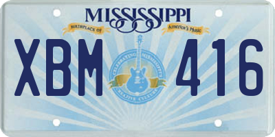 MS license plate XBM416