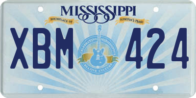 MS license plate XBM424