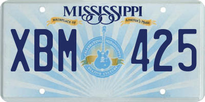 MS license plate XBM425