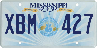 MS license plate XBM427