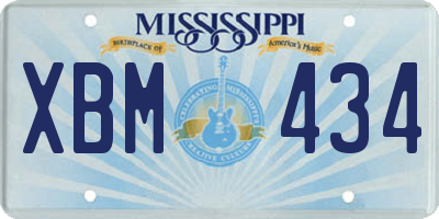 MS license plate XBM434