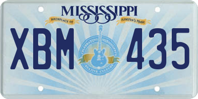 MS license plate XBM435
