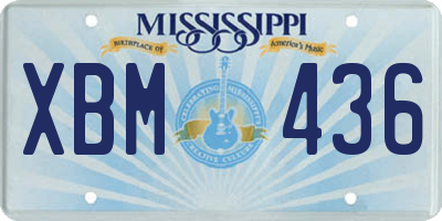 MS license plate XBM436