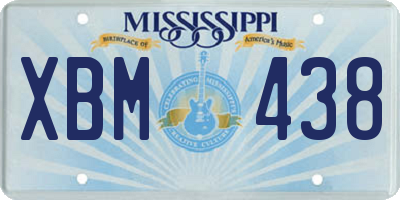 MS license plate XBM438