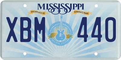 MS license plate XBM440