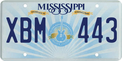 MS license plate XBM443