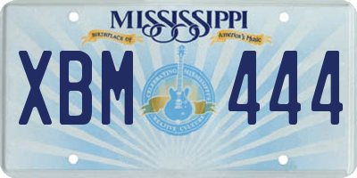 MS license plate XBM444