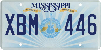 MS license plate XBM446