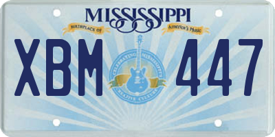 MS license plate XBM447