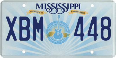 MS license plate XBM448