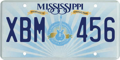 MS license plate XBM456