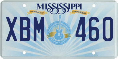 MS license plate XBM460