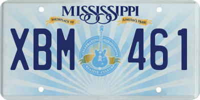MS license plate XBM461