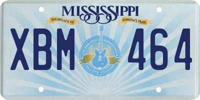 MS license plate XBM464