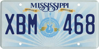 MS license plate XBM468