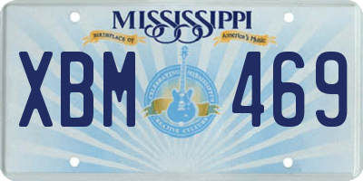MS license plate XBM469