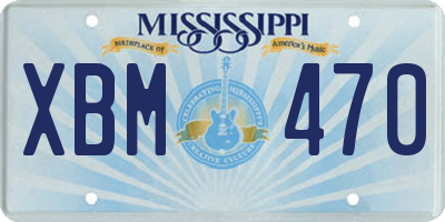 MS license plate XBM470