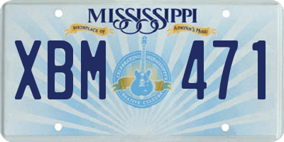 MS license plate XBM471