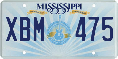MS license plate XBM475