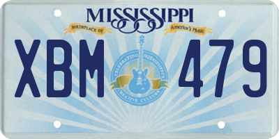 MS license plate XBM479
