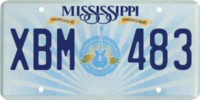 MS license plate XBM483