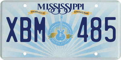 MS license plate XBM485