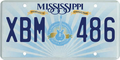 MS license plate XBM486